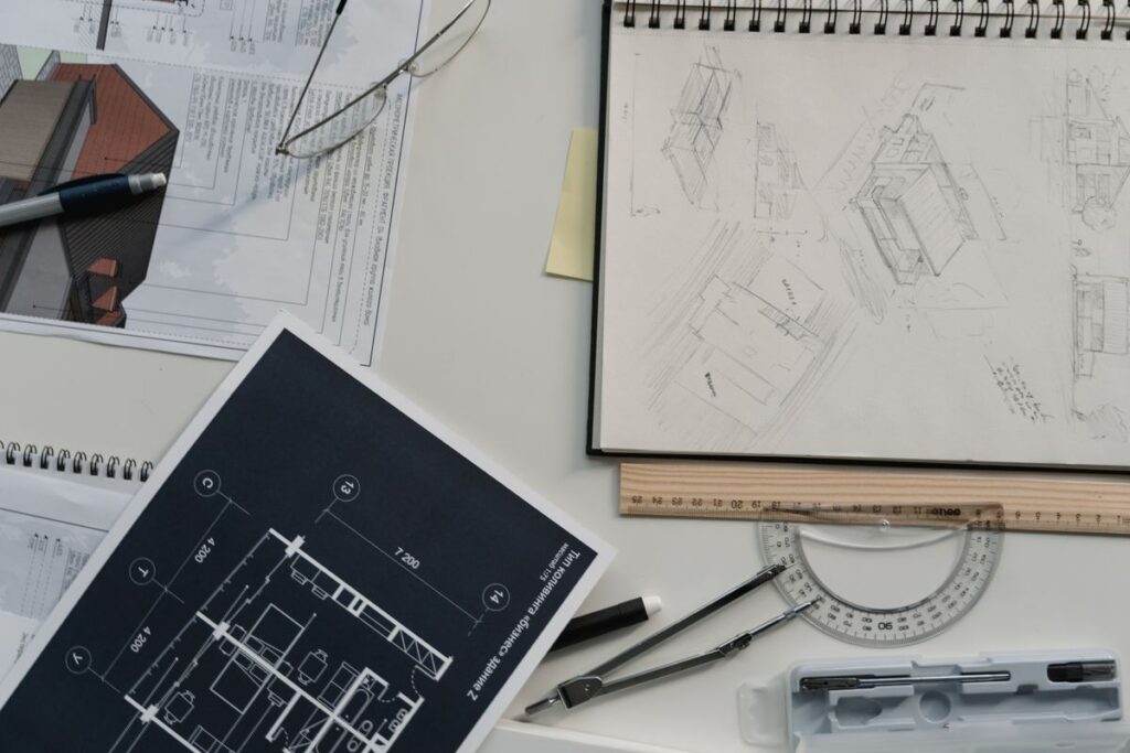 As-built architectural drawings ready for conversion into a Revit BIM model